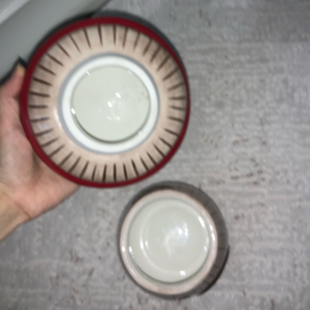 Mushroom Whimsical B HARBOUR Ceramic Canisters X 2 Set Like New Kitchen Home - Picture 12 of 16